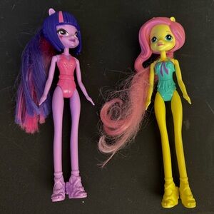Hasbro My little pony Equestria Girls. Twilight sparkle & Fluttershy. 8.5” tall